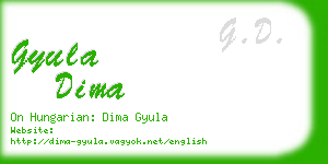 gyula dima business card